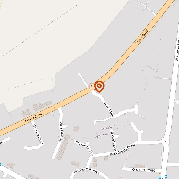 Map showing approximate location: 320, CREWE ROAD, WISTASTON, CW5 6NN