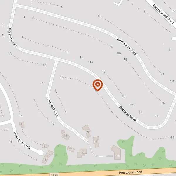 Map showing approximate location: 32, Fletsand Road, Wilmslow, SK9 2AB