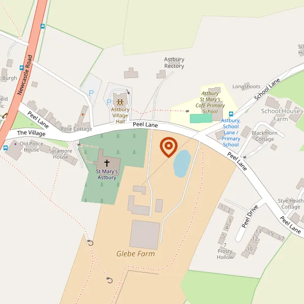 Map showing approximate location: Mildmay Farm, Mow Lane, Astbury, CW12 3NH