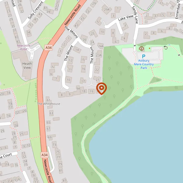 Map showing approximate location: 19, THE MOUNT, CONGLETON, CHESHIRE, CW12 4FD