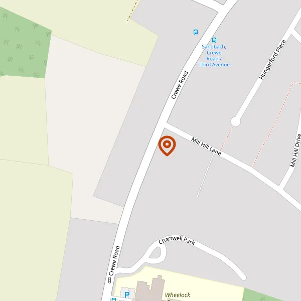 Map showing approximate location: 229, CREWE ROAD, SANDBACH, CHESHIRE, CW11 4PZ