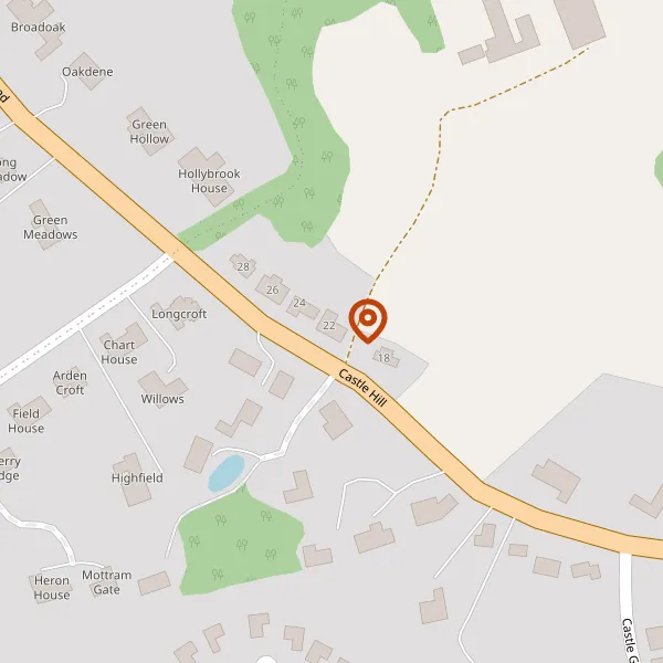 Map showing approximate location: 22, Castle Hill, Prestbury, MACCLESFIELD, SK10 4AS