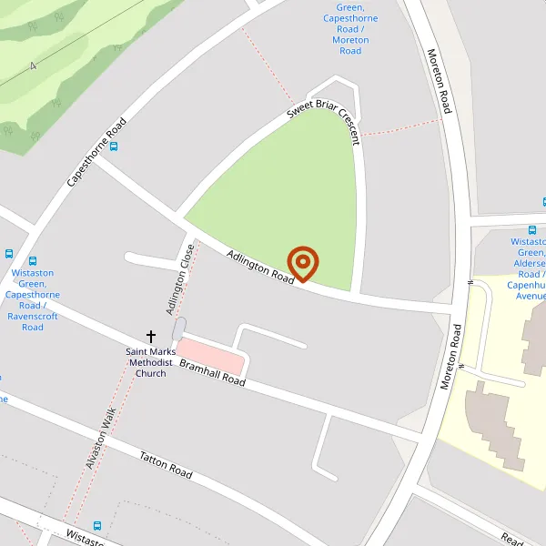 Map showing approximate location: 41, ADLINGTON ROAD, CREWE, CHESHIRE, CW2 8PD