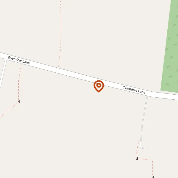 Map showing approximate location: WILLOWCROFT, TWEMLOW LANE, CRANAGE, CW4 8EX