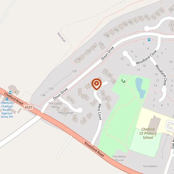 Map showing approximate location: 7, Mere Court, Chelford, Macclesfield, Cheshire, SK11 9EB