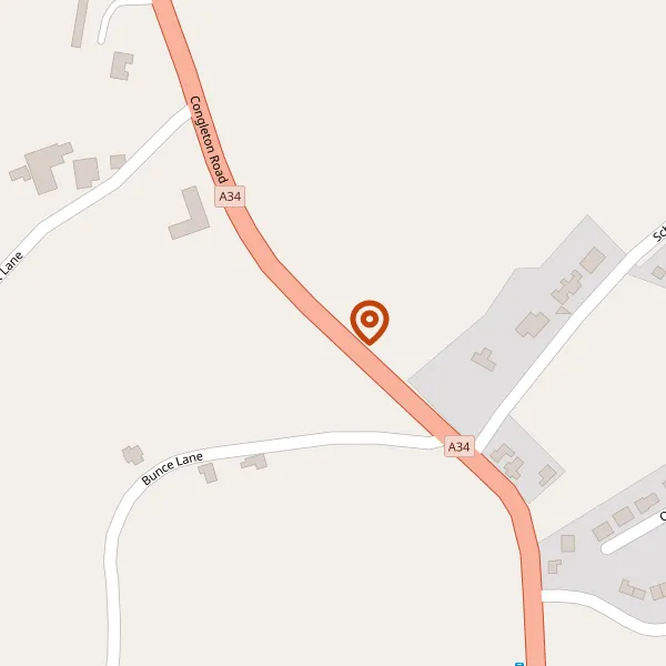 Map showing approximate location: Brickyard Farm, Congleton Road, Marton, SK11 9HG