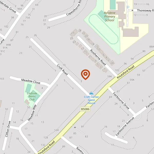 Map showing approximate location: 4, CROFT ROAD, WILMSLOW, CHESHIRE, SK9 6JJ