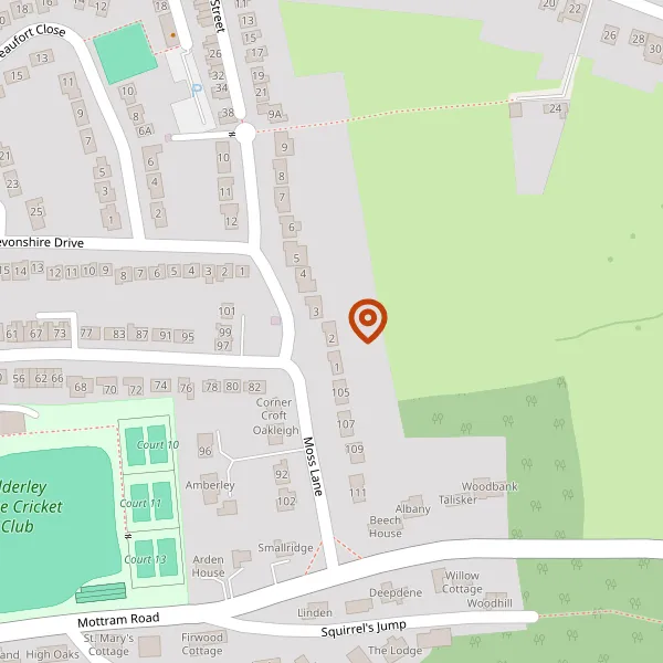 Map showing approximate location: 2, Marlborough Avenue, Alderley Edge, Cheshire, SK9 7HS