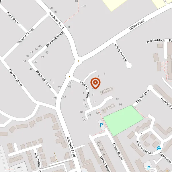 Map showing approximate location: 2, MALT KILN WAY, SANDBACH, CHESHIRE, CW11 1JL