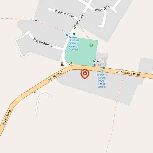 Map showing approximate location: Buerton Old House, WOORE ROAD, BUERTON, CW3 0DA