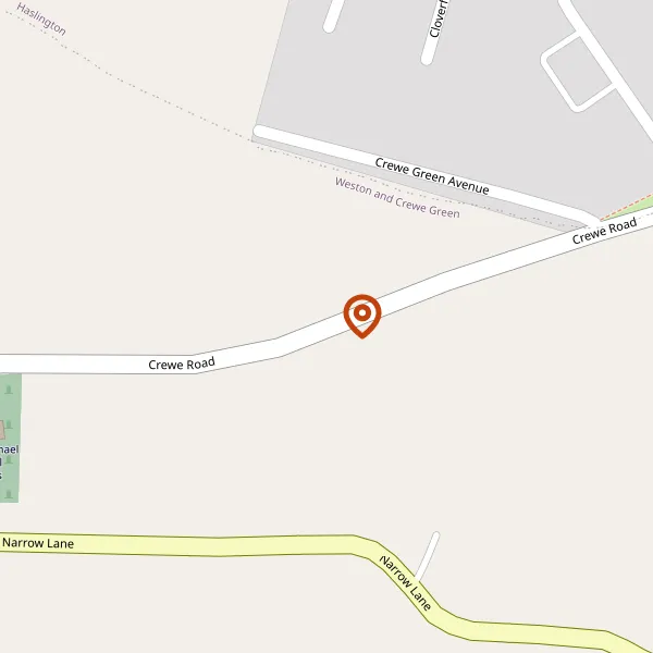 Map showing approximate location: Plum Tree Cottage, Crewe Road, Crewe, CW1 5NS