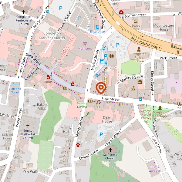 Map showing approximate location: 31, HIGH STREET, CONGLETON, CHESHIRE, CW12 1BQ