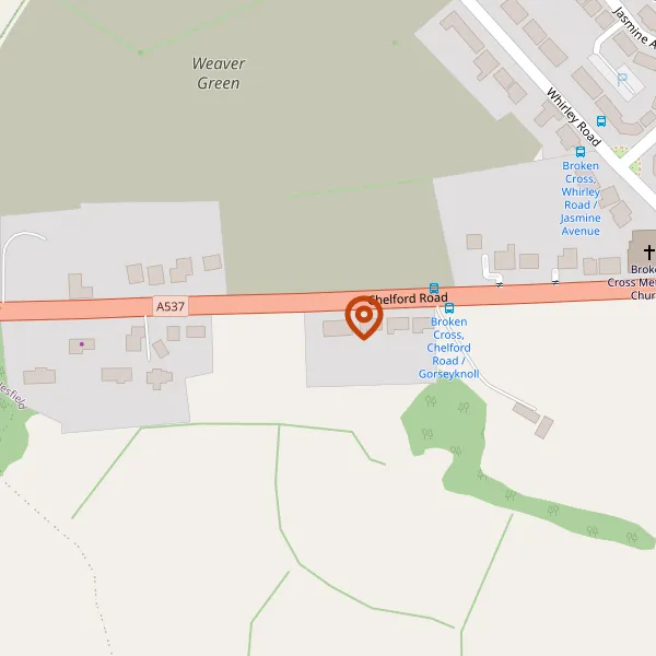 Map showing approximate location: Site Adjacent 64 Chelford Road, Macclesfield