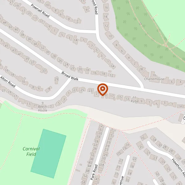 Map showing approximate location: 23, Broad Walk, Wilmslow, Cheshire, SK9 5PJ