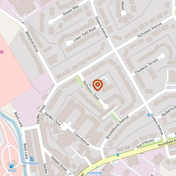 Map showing approximate location: Development Site, NICHOLSON CLOSE, MACCLESFIELD