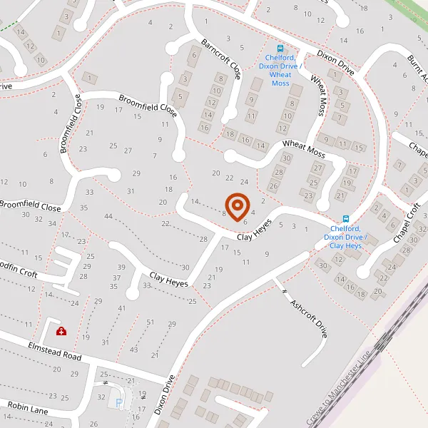 Map showing approximate location: 16, CLAY HEYES, CHELFORD, MACCLESFIELD, CHESHIRE, SK11 9ST