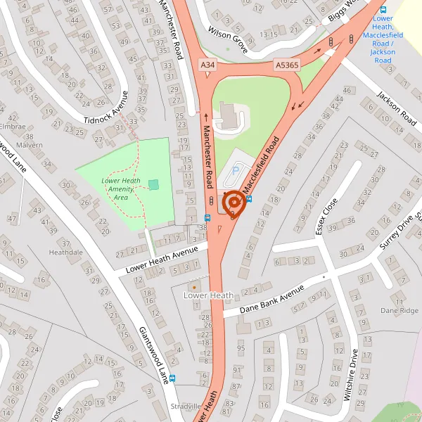 Map showing approximate location: Land Off Manchester Road Phase 2, Manchester Road, Congleton