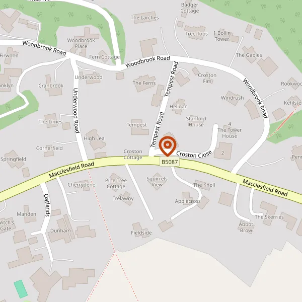 Map showing approximate location: Croston, Tempest Road, Alderley Edge, Cheshire, SK9 7BU