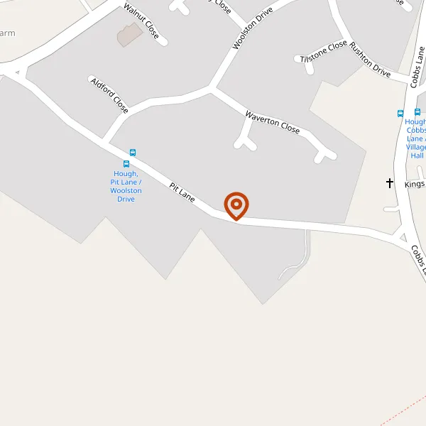 Map showing approximate location: 16, Pit Lane, Hough, CW2 5JQ