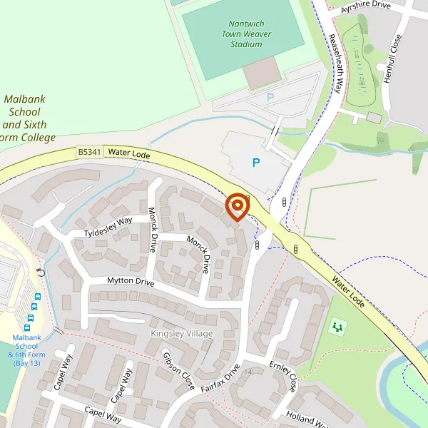 Map showing approximate location: 14, MORGAN WALK, NANTWICH, CW5 5UQ