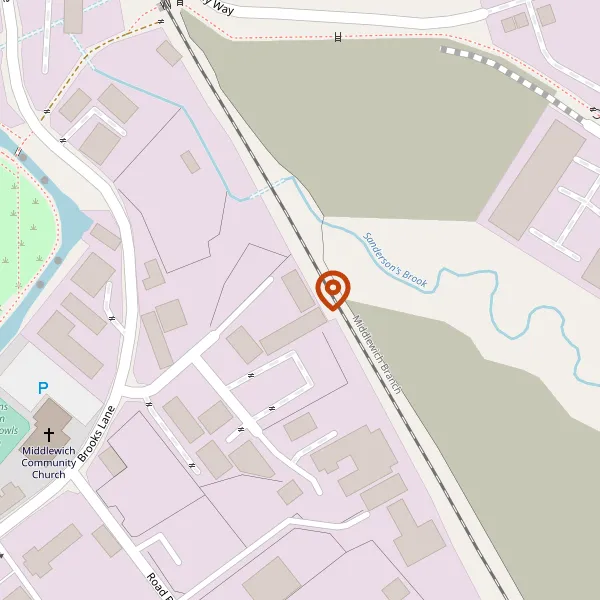 Map showing approximate location: Brooks Lane Industrial Estate, BROOKS LANE, MIDDLEWICH