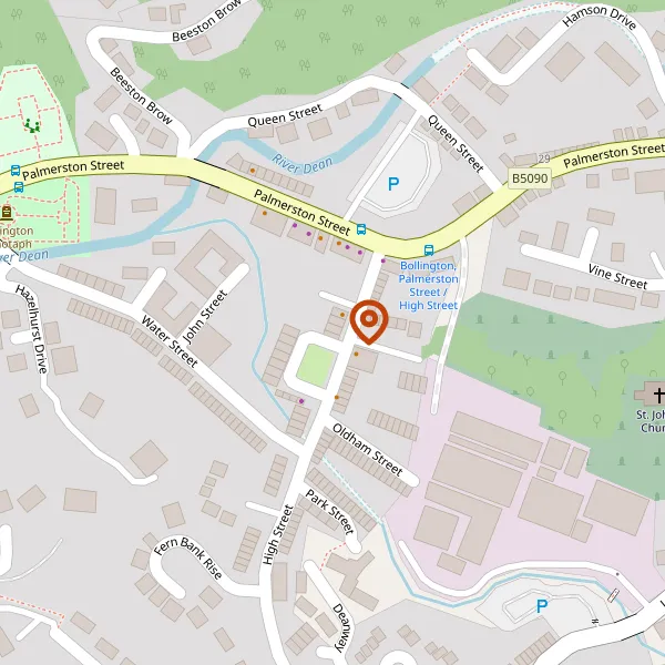 Map showing approximate location: 2, WATSONS MILL, HIGH STREET, BOLLINGTON, SK10 5PH