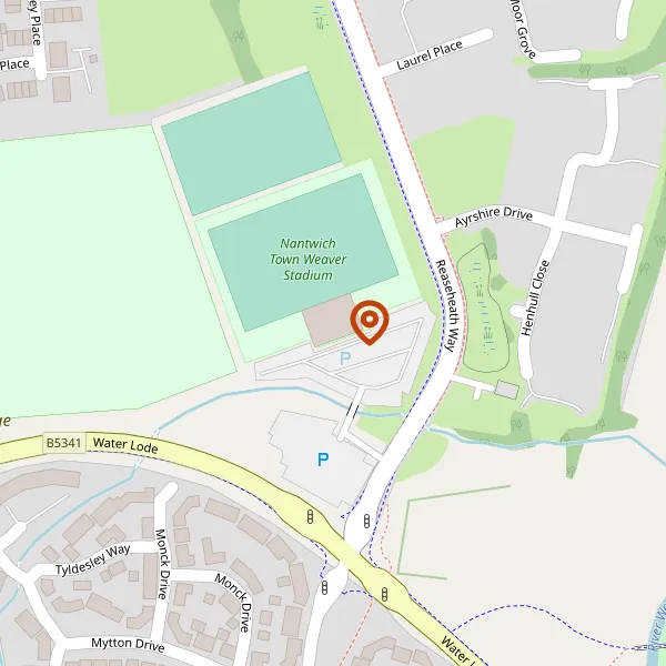 Map showing approximate location: The Weaver Stadium, WATERLODE, NANTWICH, CW5 5BS