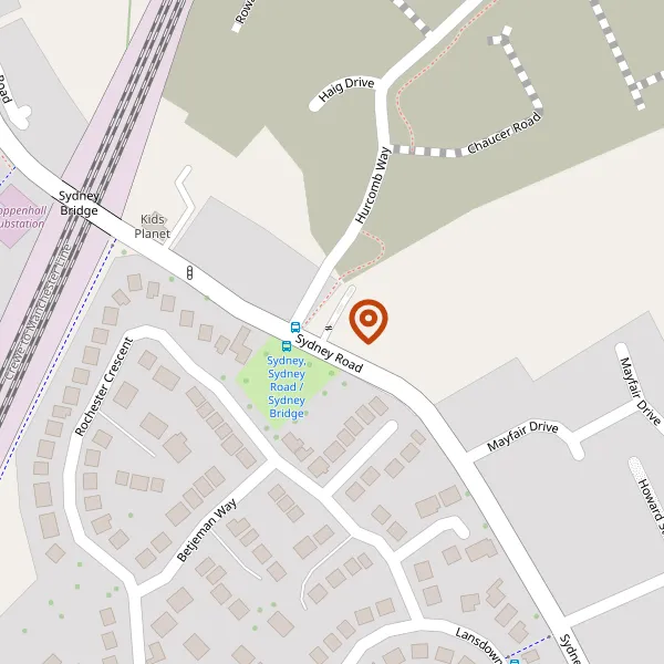 Map showing approximate location: Land At And To The North Of 138, SYDNEY ROAD, CREWE