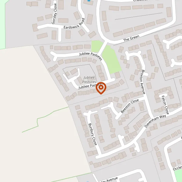 Map showing approximate location: 25, JUBILEE PASTURES, MIDDLEWICH, CW10 0AS