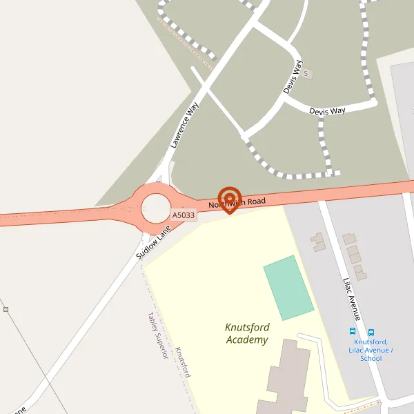 Map showing approximate location: Memorial House, Northwich Road, Knutsford, WA16 0AW