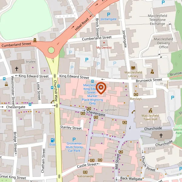 Map showing approximate location: SOVEREIGN COURT, KING EDWARD STREET, MACCLESFIELD, CHESHIRE, SK10 1AF