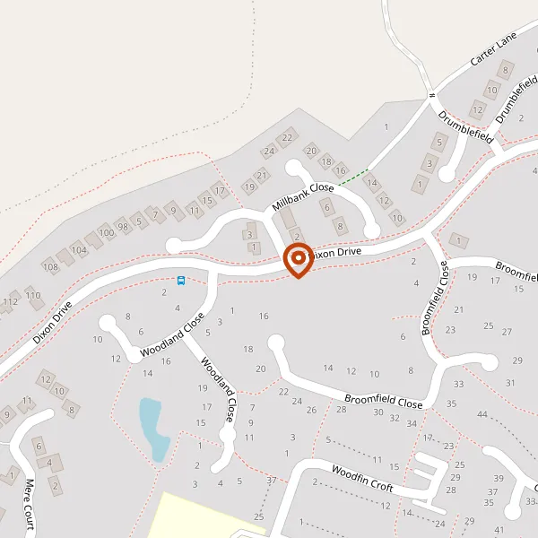 Map showing approximate location: Amenity Land, DIXON DRIVE, CHELFORD