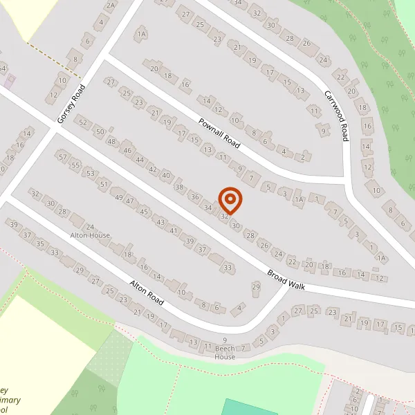 Map showing approximate location: 34, Broad Walk, Wilmslow, SK9 5PL