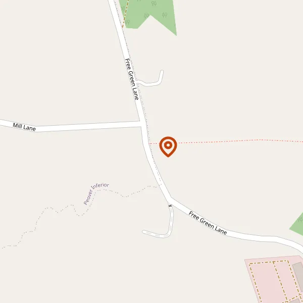 Map showing approximate location: FREE GREEN FARM, FREE GREEN LANE, OVER PEOVER, CHESHIRE, WA16 9QX