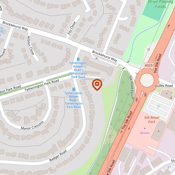 Map showing approximate location: 56, Badger Road, Macclesfield, Cheshire, SK10 2EP