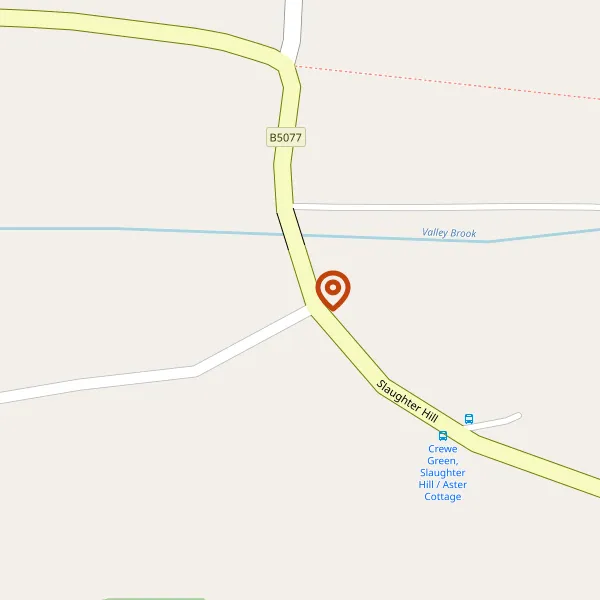 Map showing approximate location: Park Farm, Slaughter Hill, Crewe, Cheshire, CW1 5UP