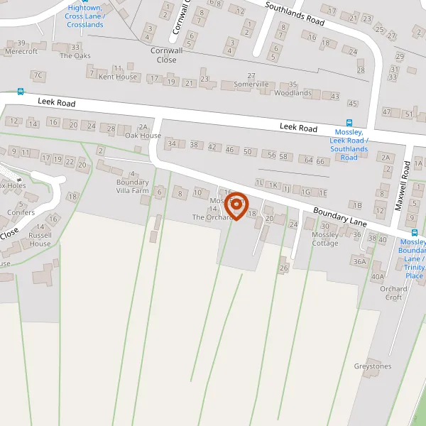 Map showing approximate location: 14, BOUNDARY LANE, CONGLETON, CW12 3HZ