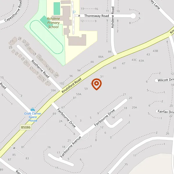 Map showing approximate location: 59, Knutsford Road, Wilmslow, Cheshire, SK9 6JD