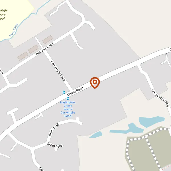 Map showing approximate location: Land Off, Crewe Road, Haslington