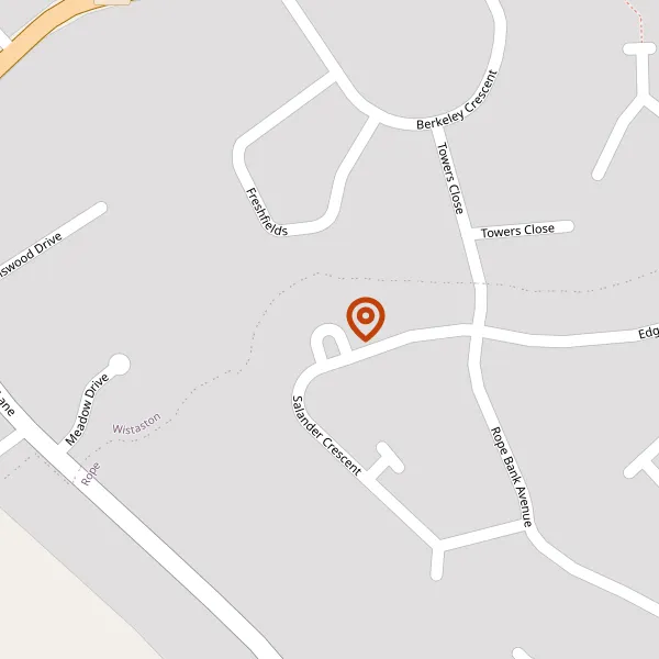 Map showing approximate location: 5, SALANDER CRESCENT, WISTASTON, CW2 6SA