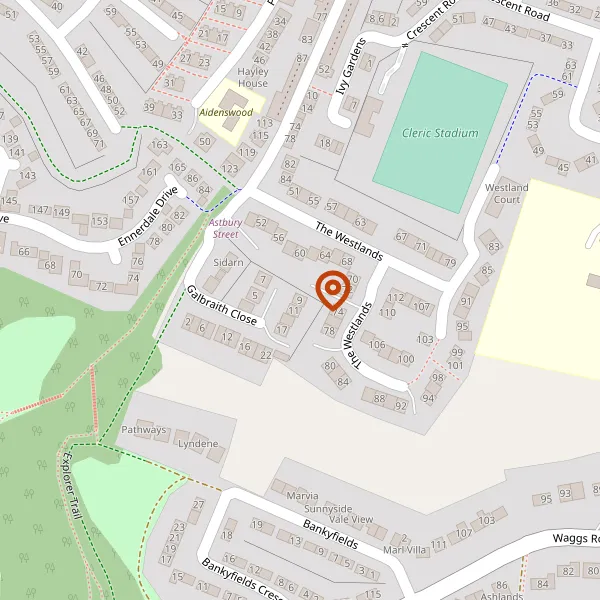 Map showing approximate location: 9, GALBRAITH CLOSE, CONGLETON, CW12 4WG