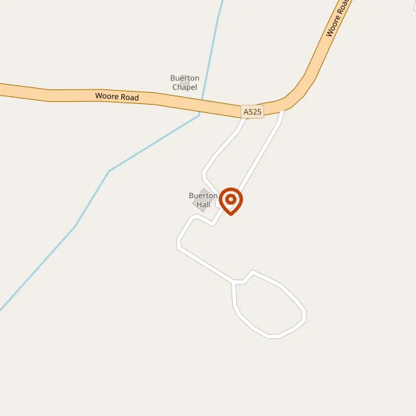 Map showing approximate location: Badgers Cottage, Buerton Hall Farm, Woore Road, Buerton, CW3 0DG