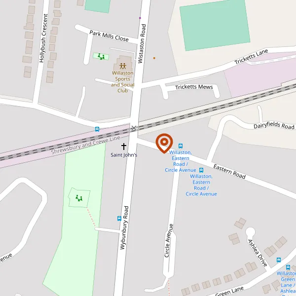 Map showing approximate location: The Bakery, EASTERN ROAD, WILLASTON, CW5 7HS