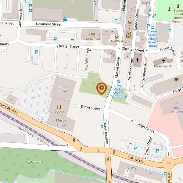 Map showing approximate location: EATON COURT, EATON STREET, CREWE, CW2 7EG