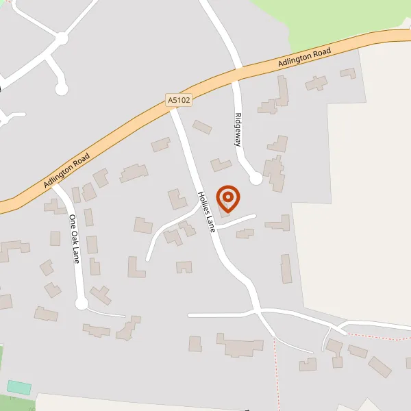 Map showing approximate location: Ilex, Hollies Lane, Wilmslow, Cheshire, SK9 2BW