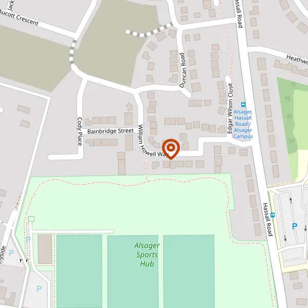 Map showing approximate location: 81 , William Howell Way, Alsager, Cheshire East, ST7 2AJ