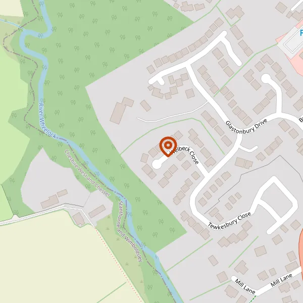 Map showing approximate location: 18, Welbeck Close, Middlewich, CW10 9HX