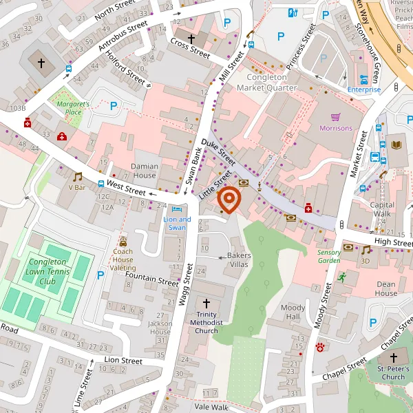 Map showing approximate location: 6-12 Little Street, Congleton, Cheshire, CW12 1AR