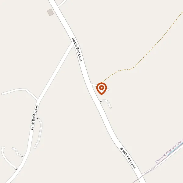 Map showing approximate location: 41, BOOTH BED LANE, GOOSTREY, CHESHIRE, CW4 8NA