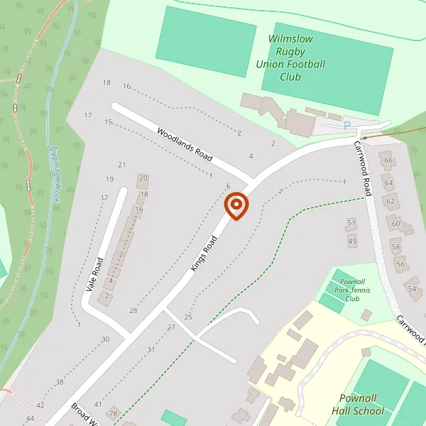 Map showing approximate location: 3, Kings Road, Wilmslow, Cheshire, SK9 5PZ